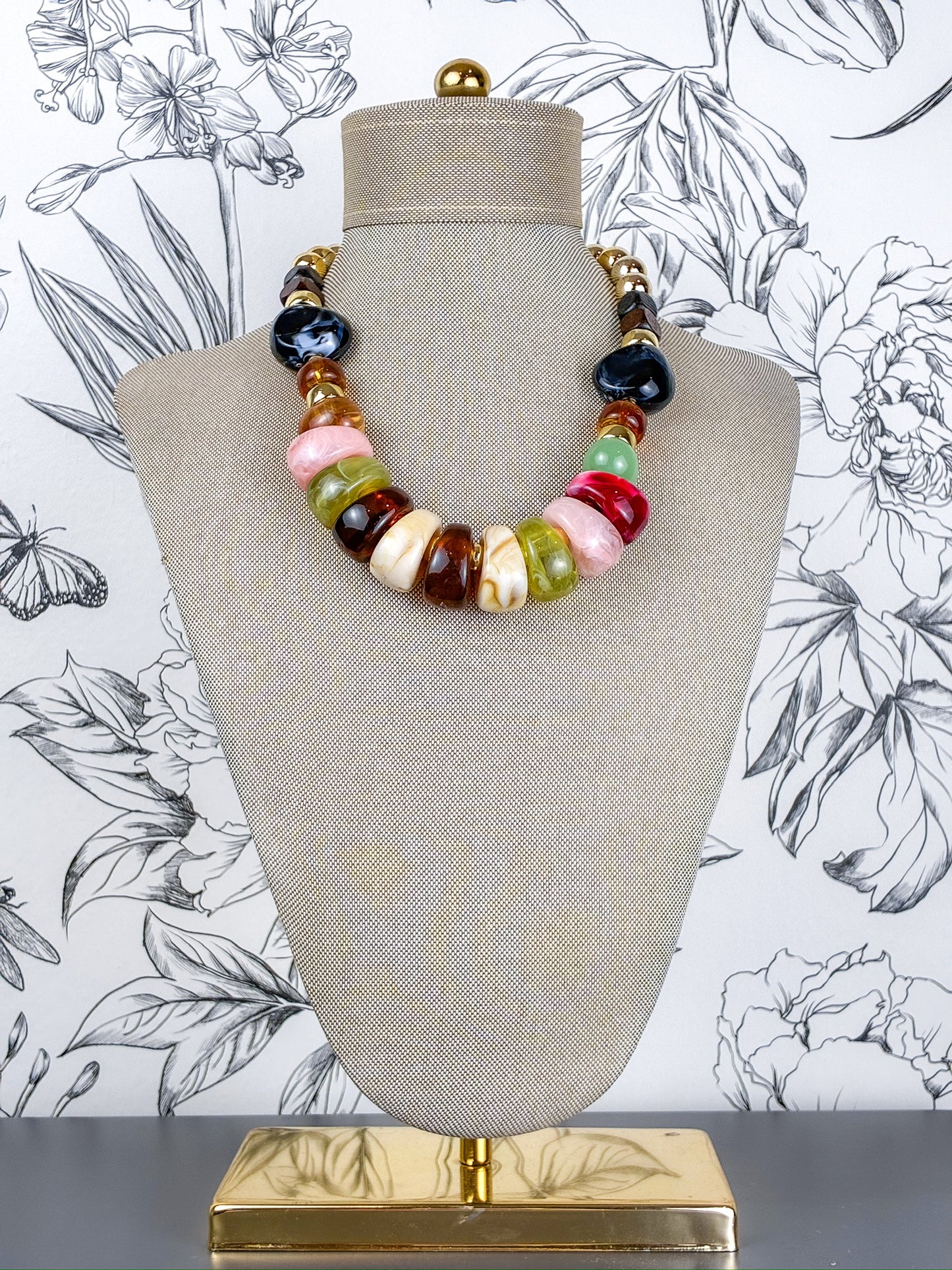 Treasure Beaded Statement Necklace