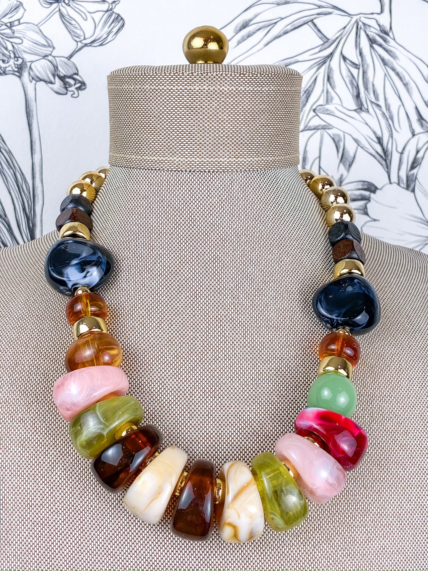 Treasure Beaded Statement Necklace