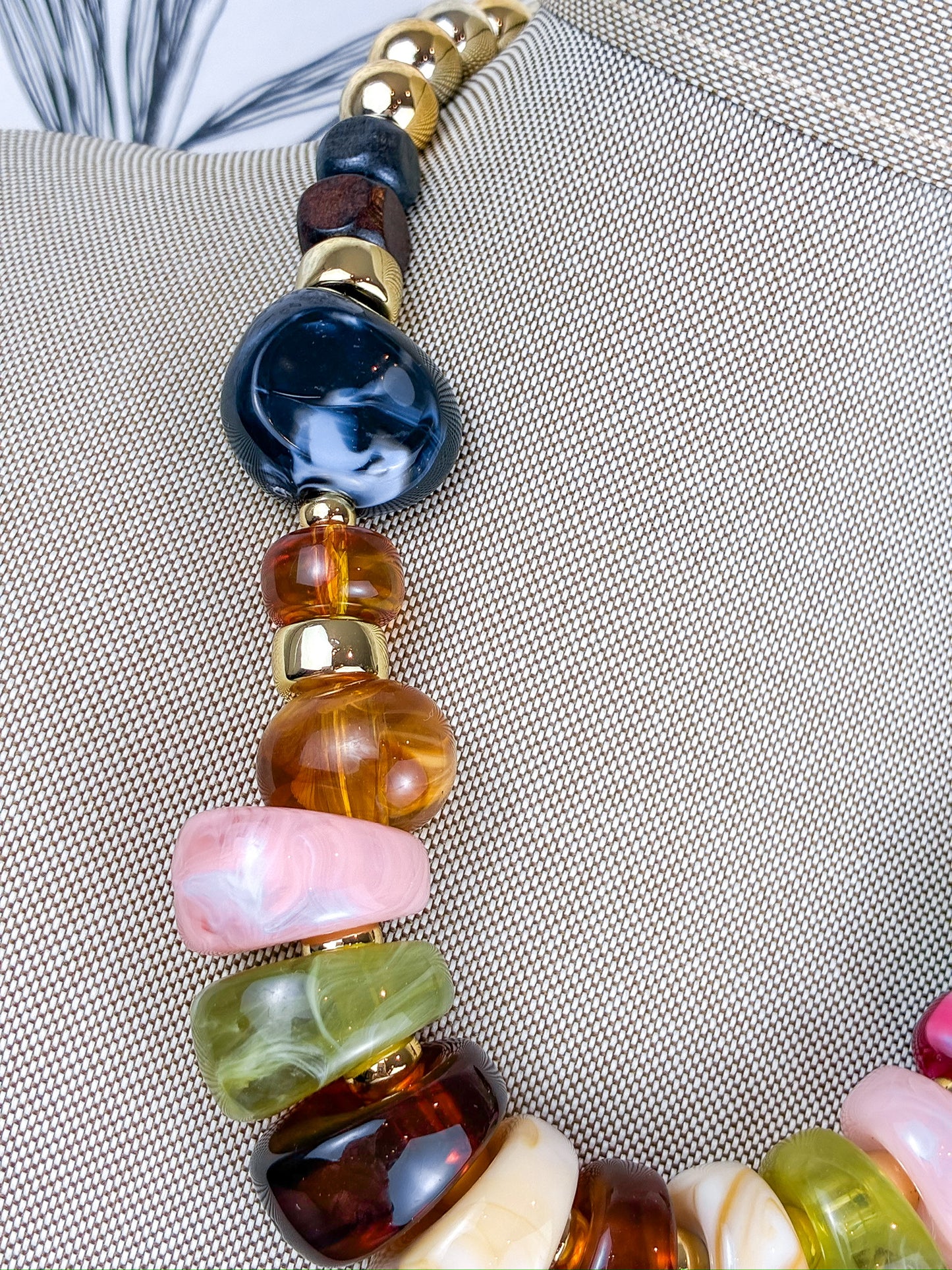 Treasure Beaded Statement Necklace