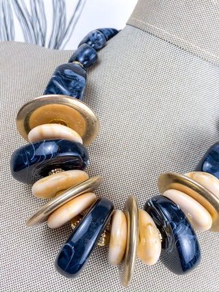Monaco Marble Necklace | Black