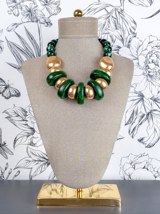 Milan Emerald & Gold Necklace
