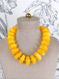 Sugar Bead Game Day Necklace | Yellow