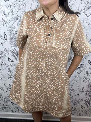 Doe & Denim Collared Mini Dress