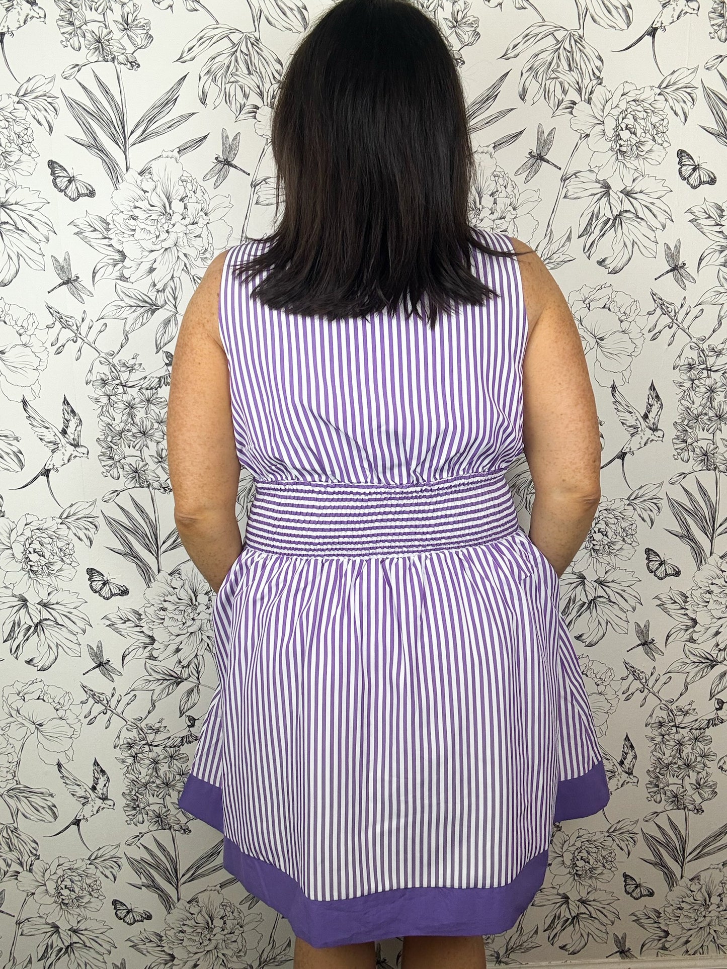 Purple Playbook Striped Mini Dress