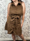 Chocolate Kiss Suede Mini Dress
