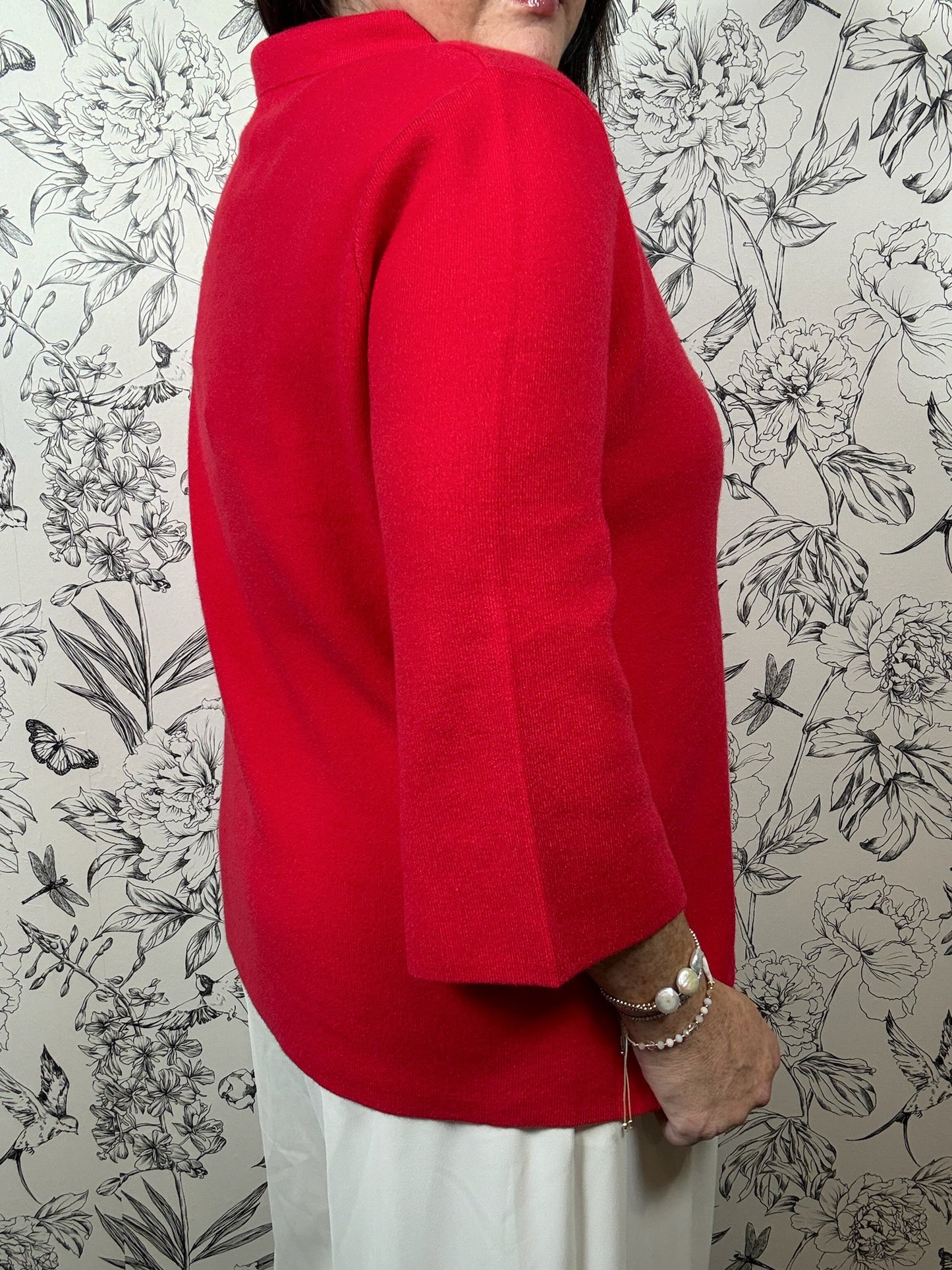 Scarlet Ember Mock Neck