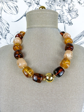 Lumi Statement Necklace |  Amber