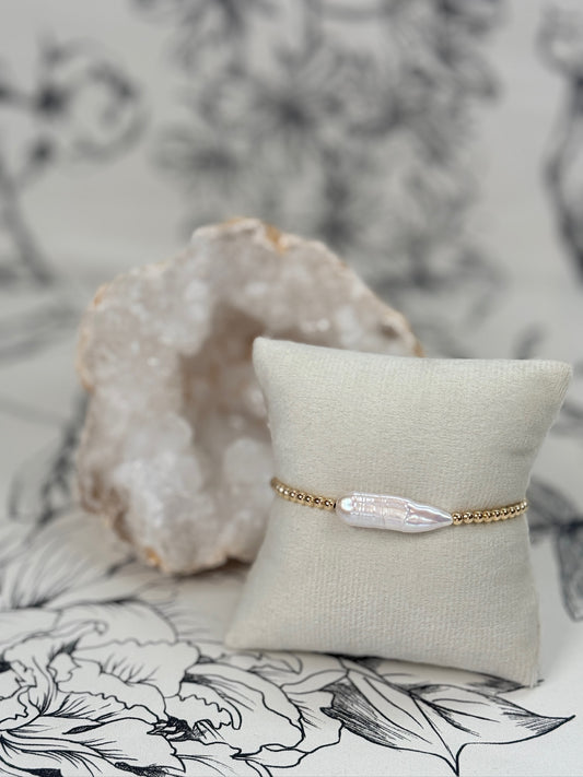 Chrishell | Gold Pearl Bar 7"