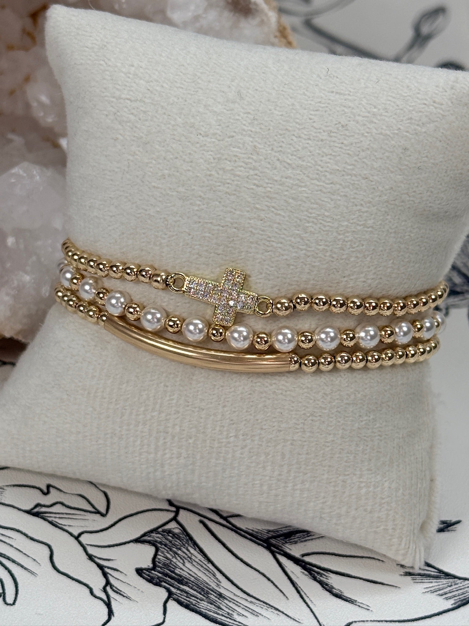 Esther Cross Charm | Sz 6.5" - Best & Co. Boutique