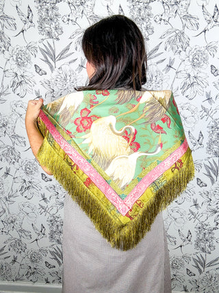 Crane Fringe Scarf