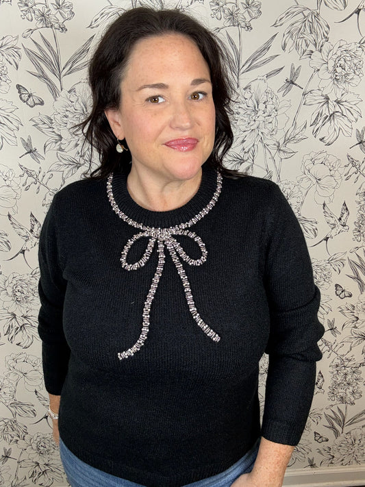 Bow'd and Brilliant Sweater