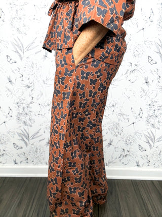 Burnished Butterfly Wide Leg Pants