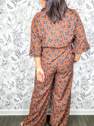 Burnished Butterfly Wide Leg Pants