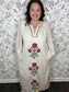 cream floral midi caftan ENTRO