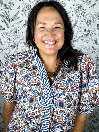 Blue Ridge Blooms Blouse