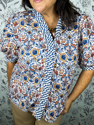 Blue Ridge Blooms Blouse
