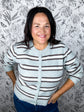 Medina Stripe Cardigan | Aqua Cloud