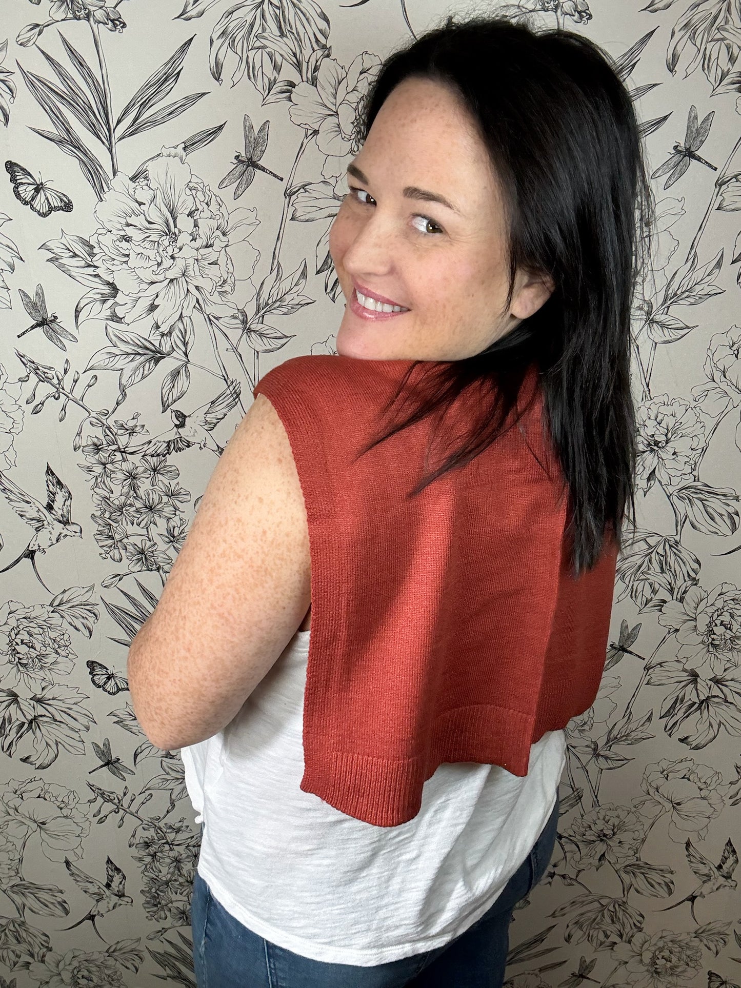 Brick Knit Knotted Shawl