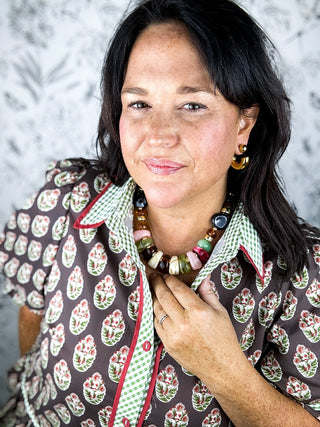Cider House Block Print Blouse