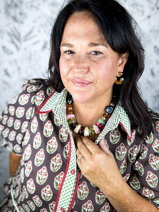 Cider House Block Print Blouse