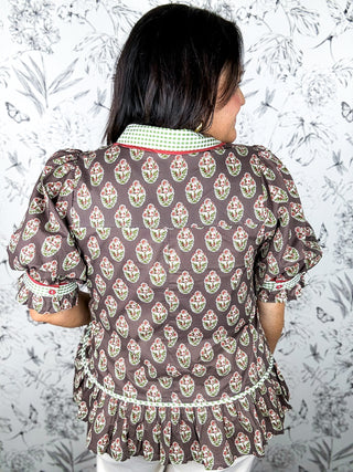 Cider House Block Print Blouse