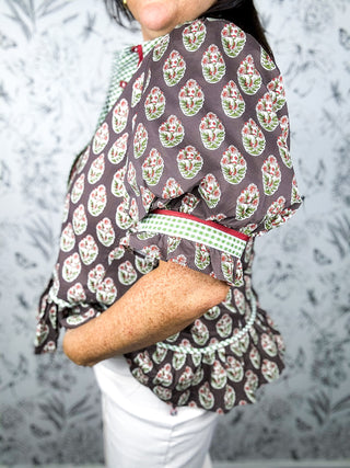 Cider House Block Print Blouse