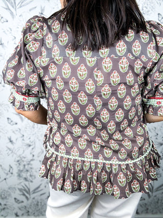 Cider House Block Print Blouse