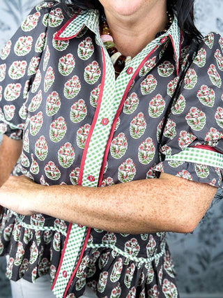 Cider House Block Print Blouse