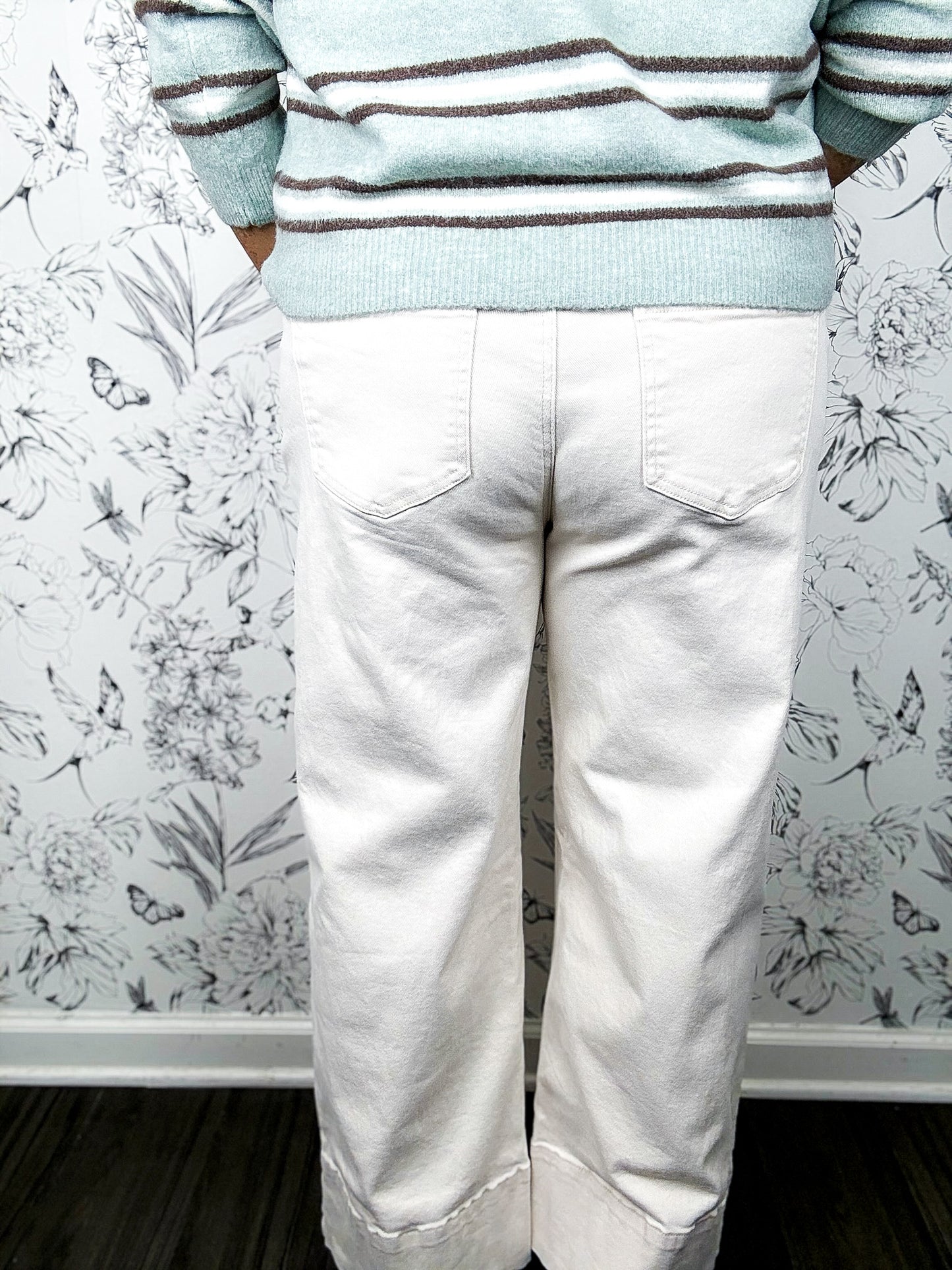 Ivory Fields Wide Leg Trousers