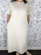 Latte Soft-Knit Lounge Midi Dress