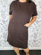 Espresso Ease Pocket Mini Dress