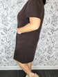 Espresso Ease Pocket Mini Dress