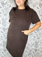 Espresso Ease Pocket Mini Dress