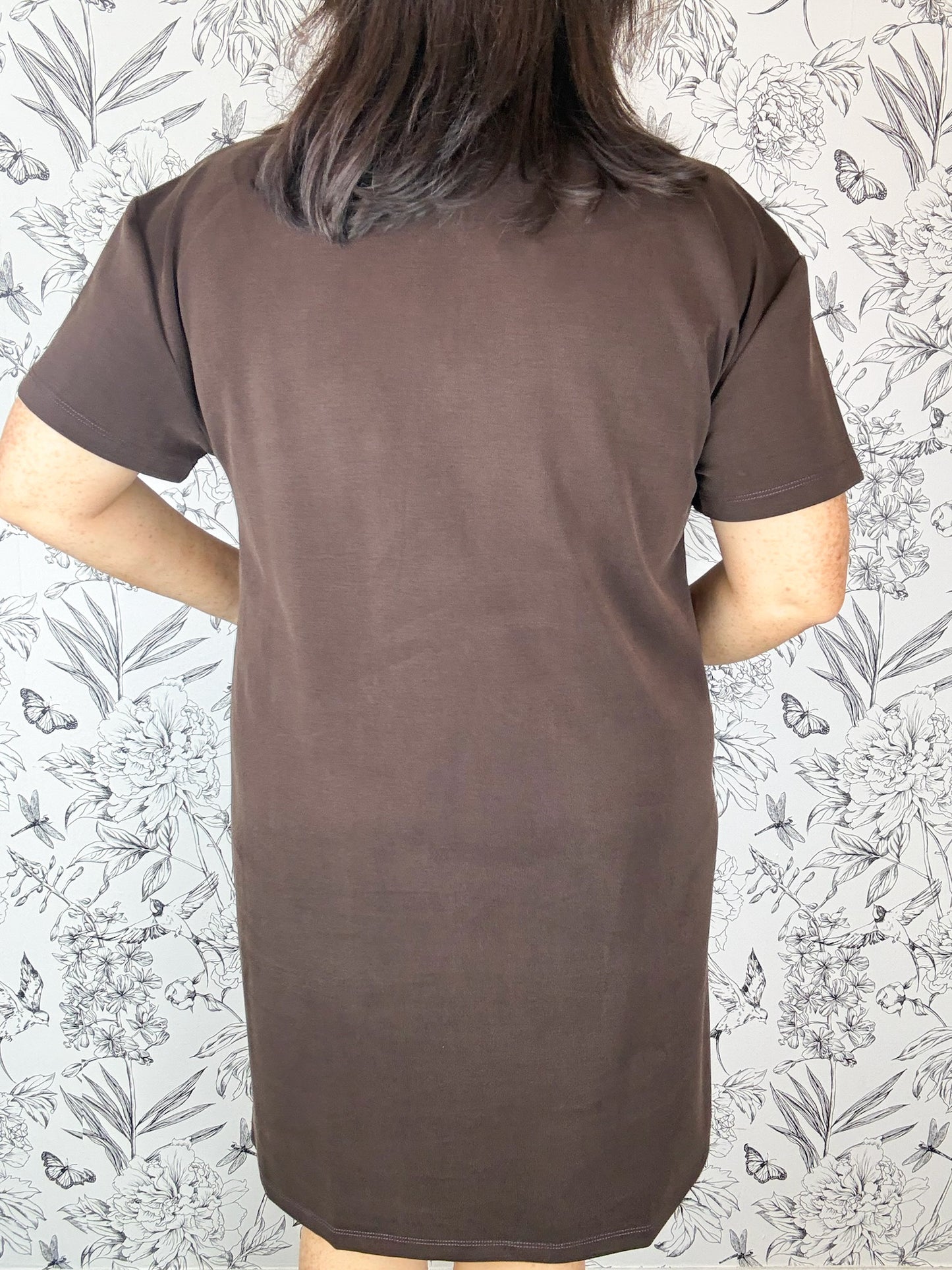Espresso Ease Pocket Mini Dress