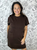 brown modal mini dress ELLE GREY