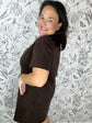 Espresso Ease Pocket Mini Dress
