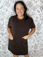 Espresso Ease Pocket Mini Dress