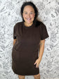 Espresso Ease Pocket Mini Dress