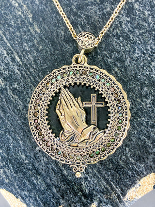 Prayerful Heart Magnifying Necklace