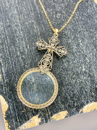 Keepsake Cross Magnifying Necklace