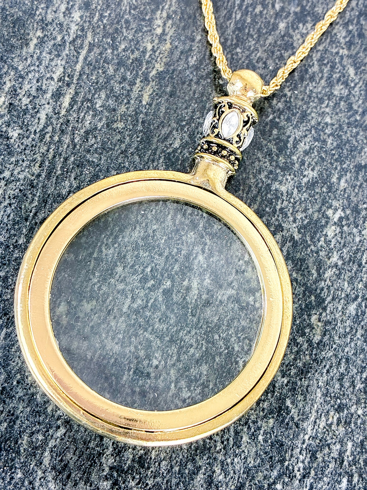 Gilded Glass Magnifying Necklace