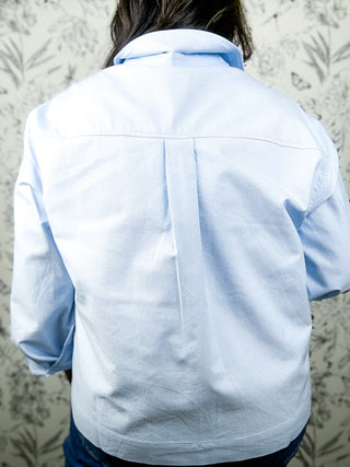 Boxy Oxford Poplin | Blue