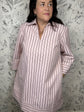 pink and brown stripe A-Line Mini English Factory