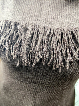 Wayfarer Fringe Sweater Vest | Brown