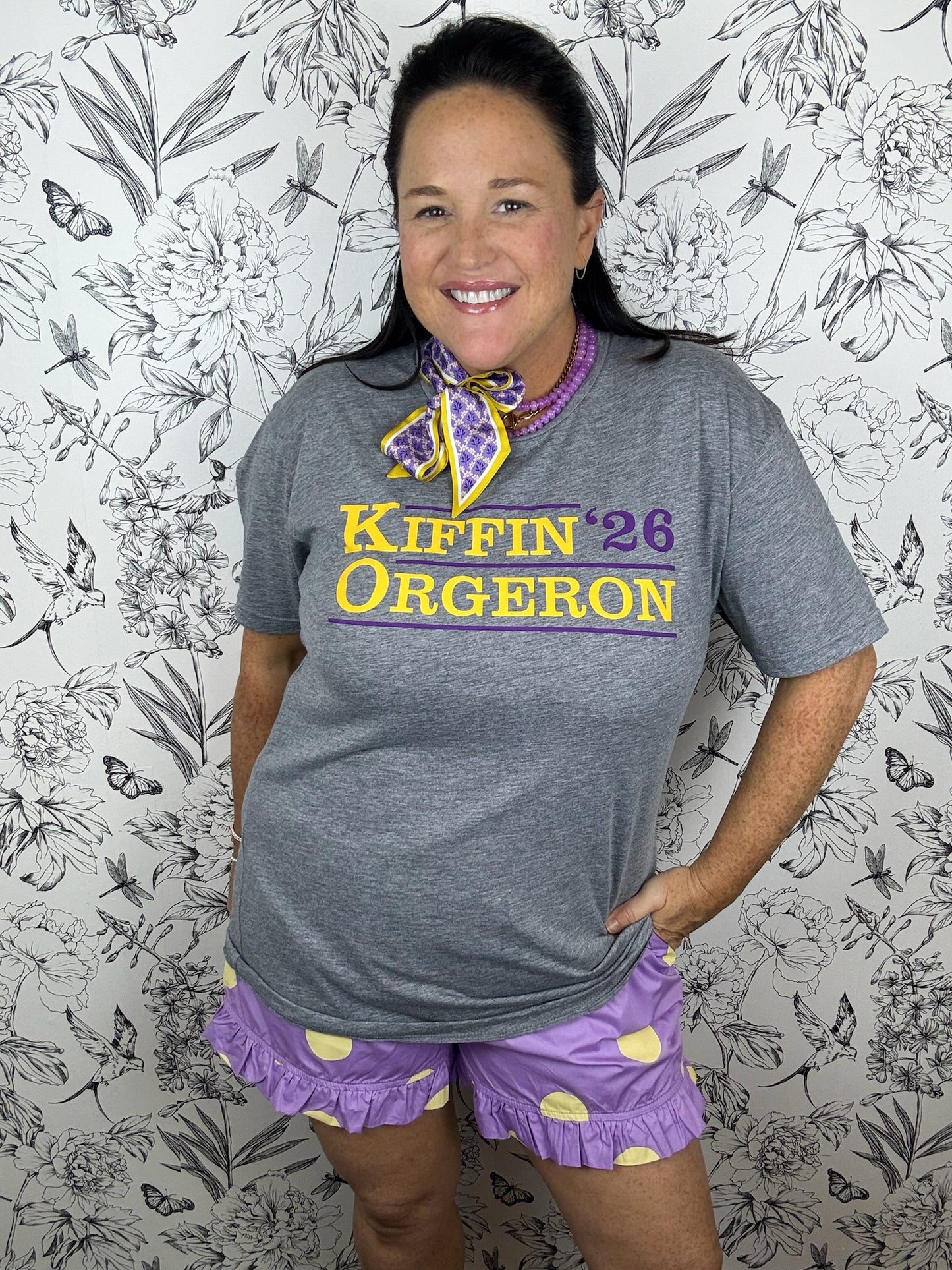 Kiffin Orgeron Tee | Gray