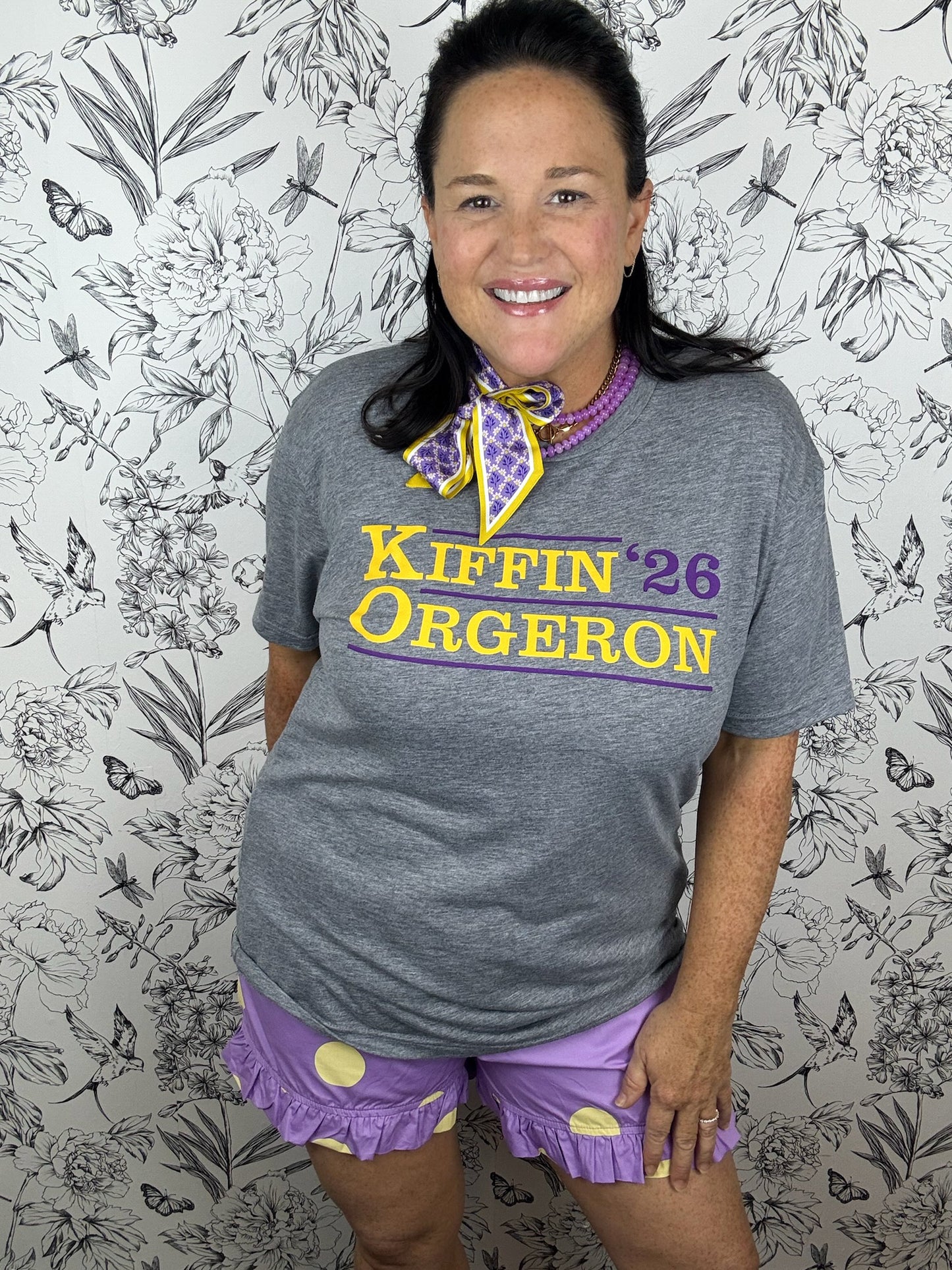 Kiffin Orgeron Tee | Gray