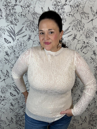 Winter Haze Lace Top
