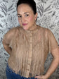 champagne lace skimmer blouse LUCY PARIS