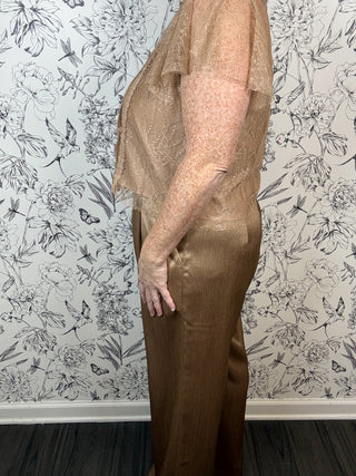 Champagne Hour Satin Trouser