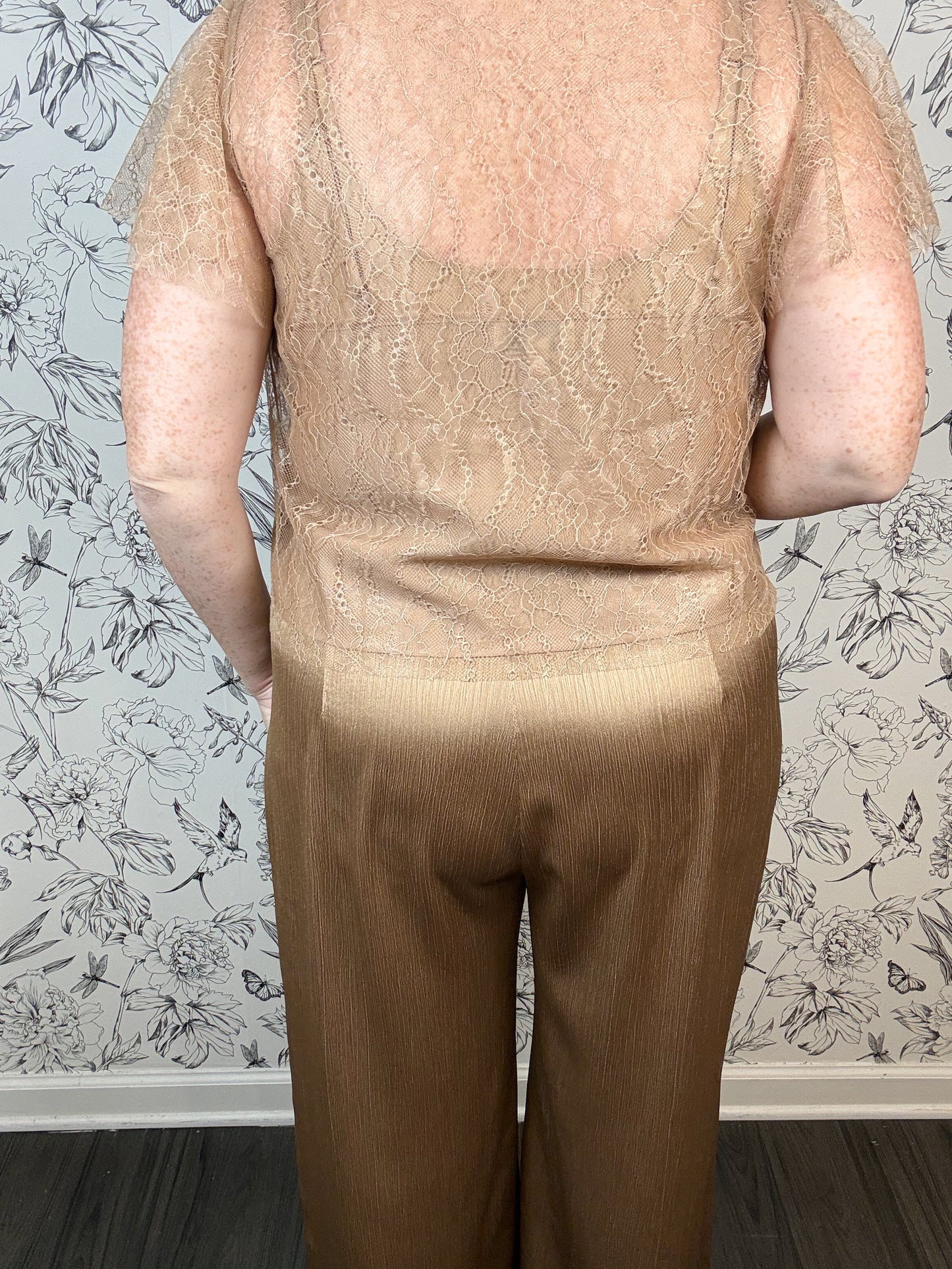 Champagne Hour Satin Trouser